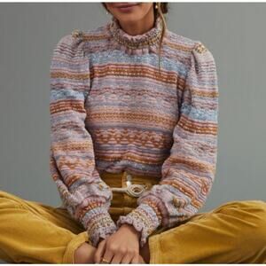 Anthropologie Cecilia Prado Balloon Sleeve Sweater Size Small